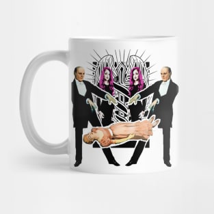 Purple hair girl in gothic magic levitation Mug